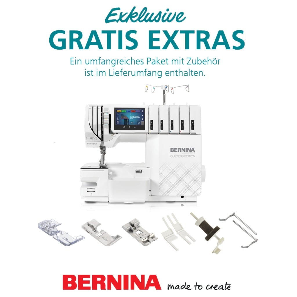 Bernina L 890 Over / - Coverlock QE Limited Edition - Nähmaschinen SCHWAAK