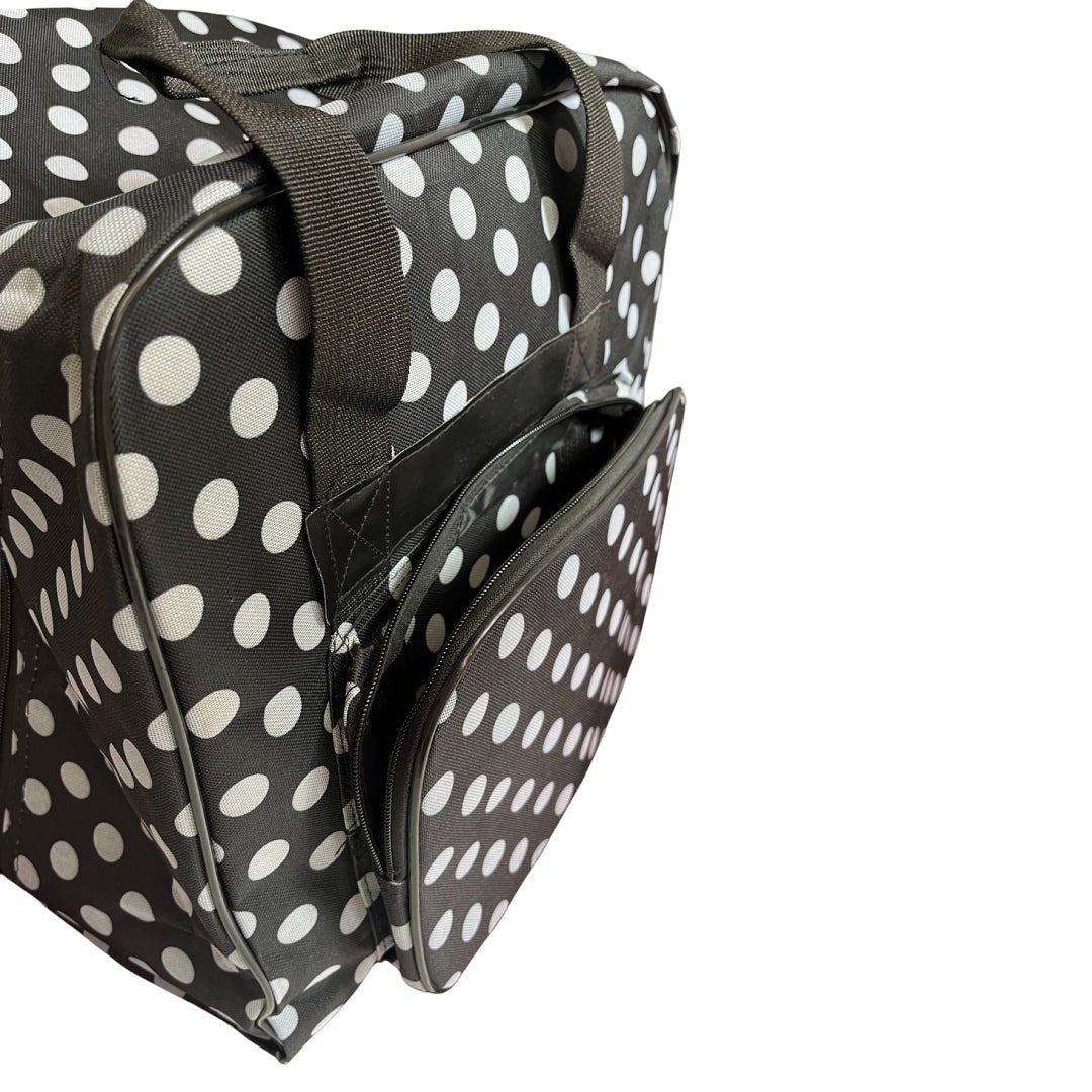 Overlock Tasche L schwarz mit Punkten (39Hx32Tx36Bcm) von BabySnap - Nähmaschinen SCHWAAK