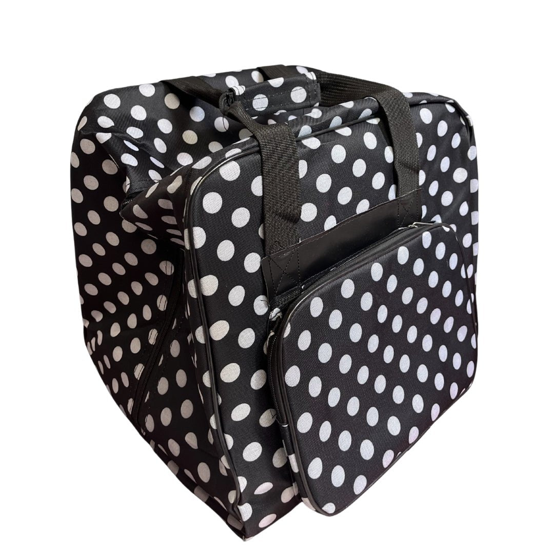 Overlock Tasche L schwarz mit Punkten (39Hx32Tx36Bcm) von BabySnap - Nähmaschinen SCHWAAK