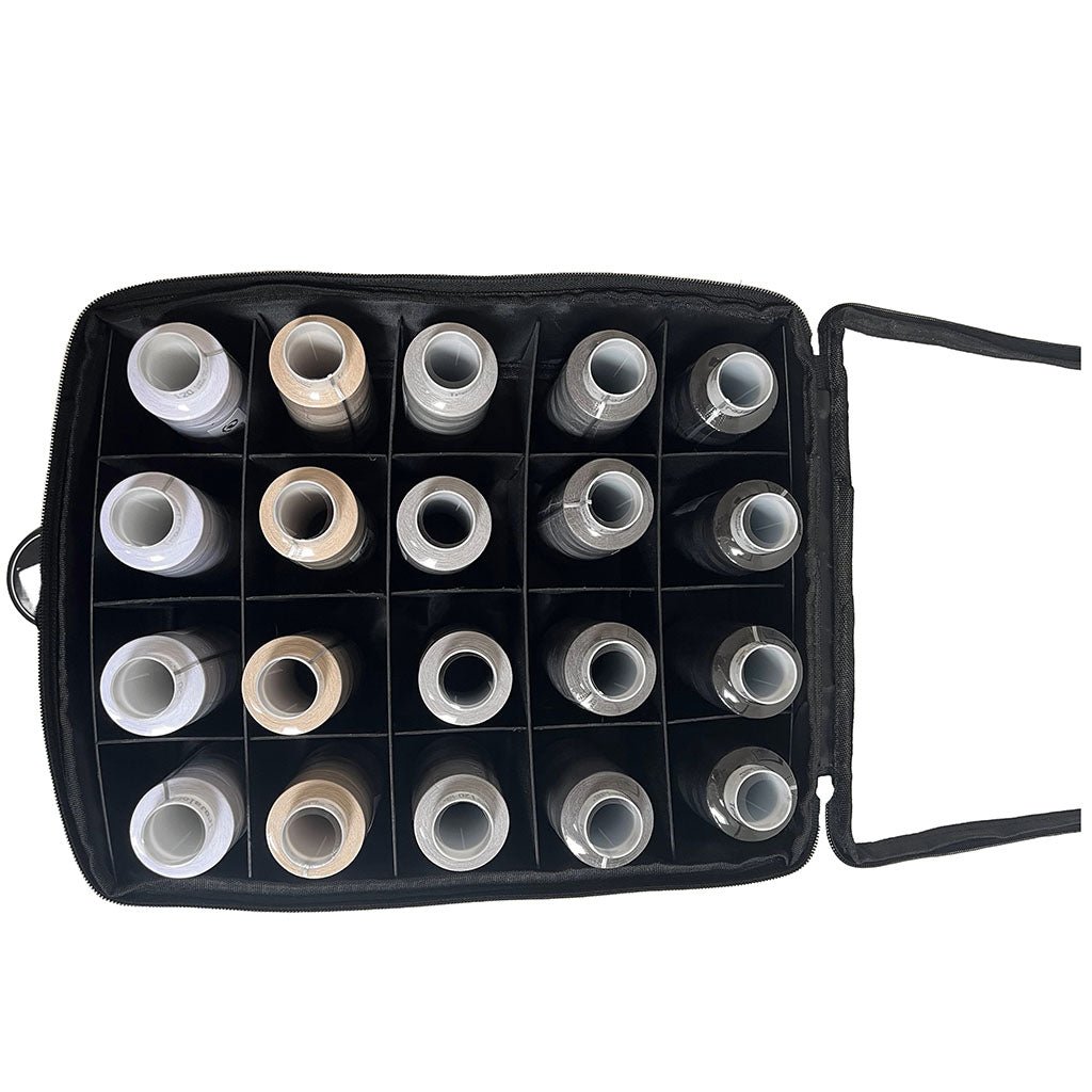 Phönix Garntasche mit 20 Overlock Garnrollen - Nähmaschinen SCHWAAK