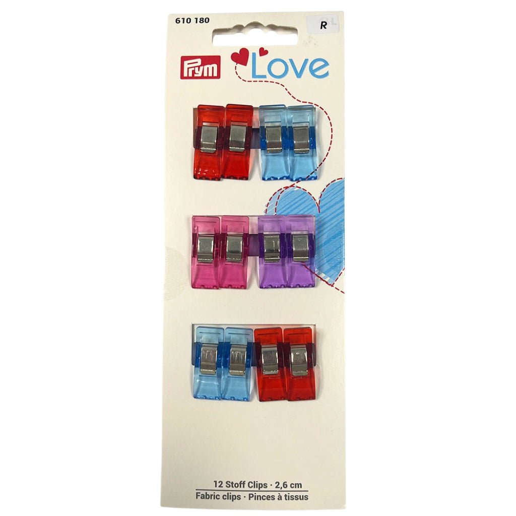 PRYM Love Stoffclips (26 x 10 mm / bunt ) - Nähmaschinen SCHWAAK