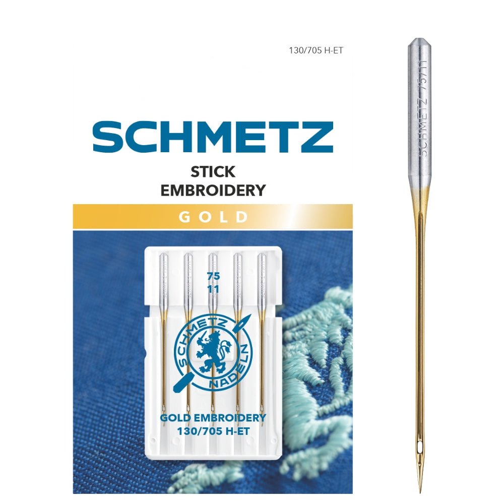 Schmetz Gold Stick-Nadeln 5er Packung Stärke 75 - Nähmaschinen Schwaak GmbH