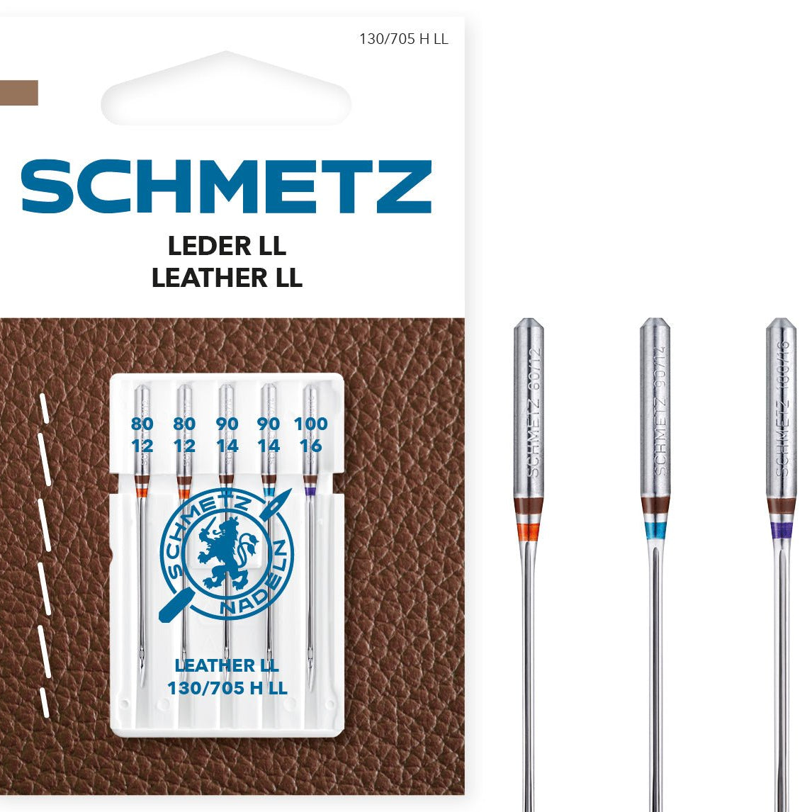 Schmetz Leder - Nadeln 5er Packung Stärke 80 - 100 - Nähmaschinen SCHWAAK