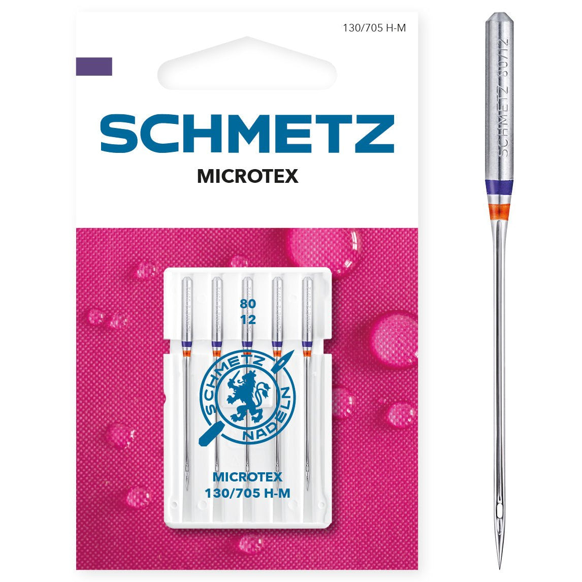 Schmetz Microtex - Nadeln 5er Packung Stärke 80 - Nähmaschinen SCHWAAK