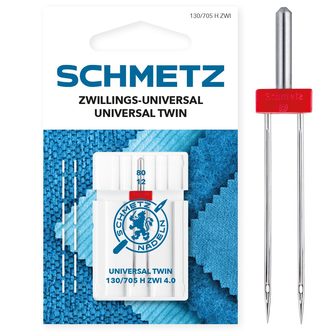 Schmetz Zwilling - Universal - Nadeln 1er Packung Stärke 80 - Nähmaschinen SCHWAAK