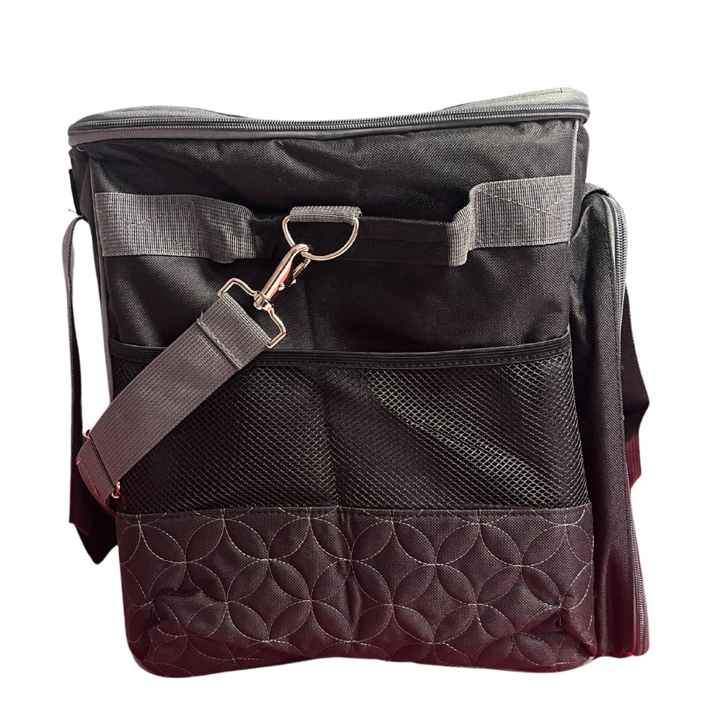 BabySnap Overlocktasche schwarz mit Kreismuster - Nähmaschinen SCHWAAK