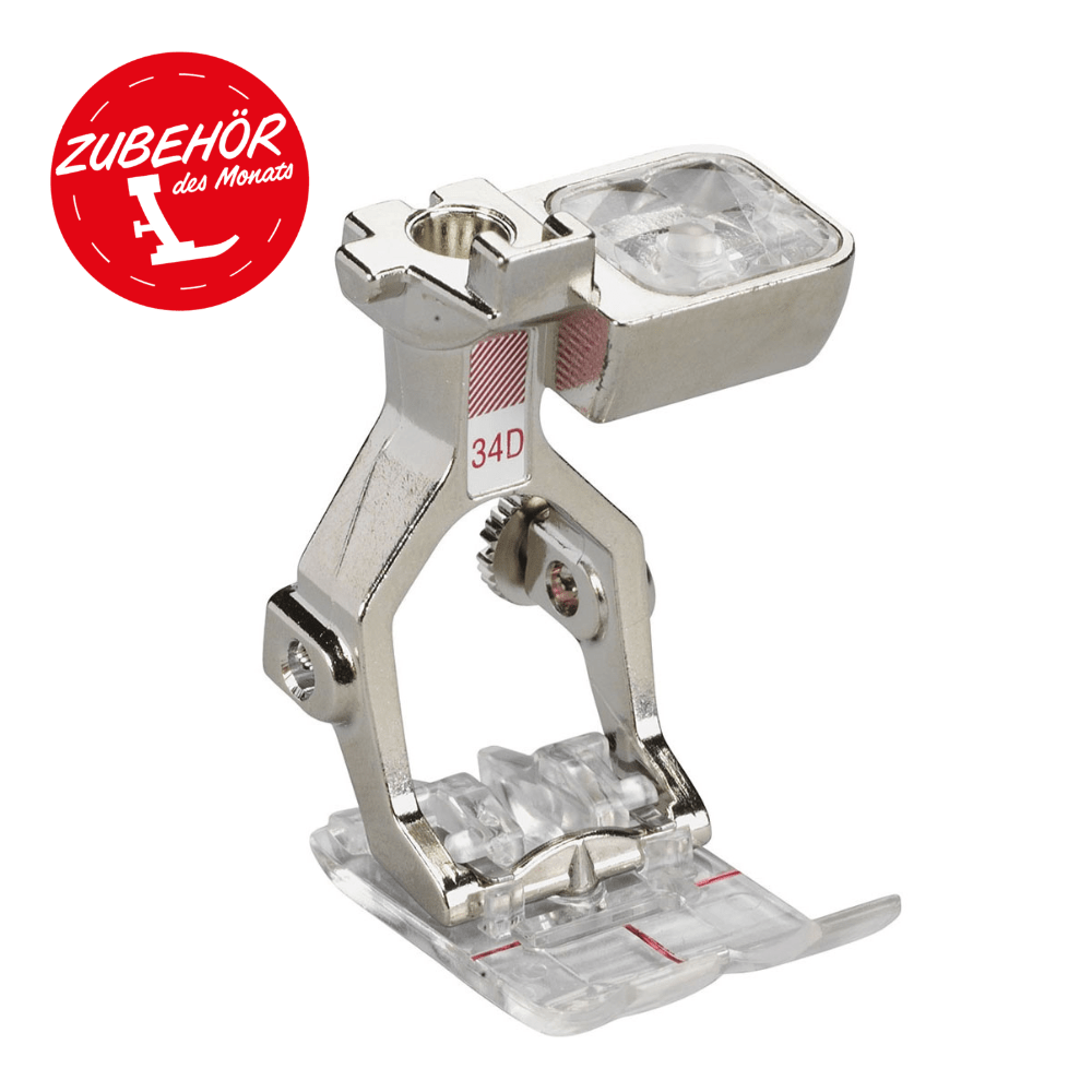 Bernina Rücktransportfuss Nr.34D mit transparenter Sohle - Nähmaschinen Schwaak GmbH