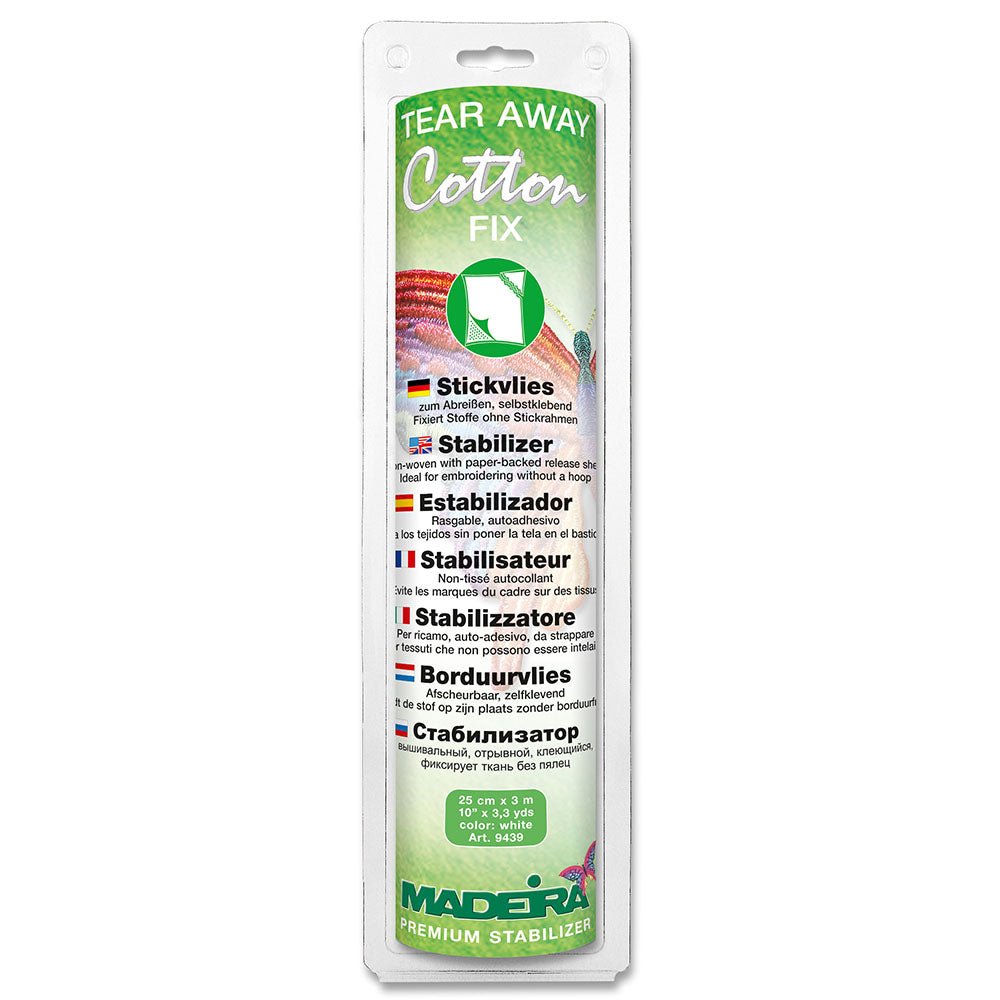 Madeira Stickvlies Tear Away Cotton FIX (0,30m x 3m ) - Nähmaschinen SCHWAAK