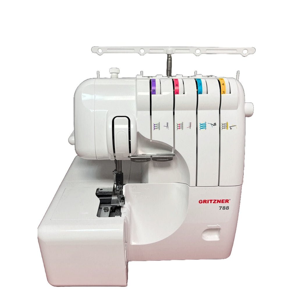 NEU! Gritzner 788 mit Fadenabschneider und Schulungsvideo , LED - Licht, 5 Sonderfüße + Abfallbehälter Overlock neuste Version 2025 - Nähmaschinen SCHWAAK